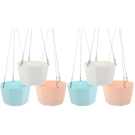 Homemaxs 6 Sets Self Absorbent Hanging Baskets Hanging Planter Pots