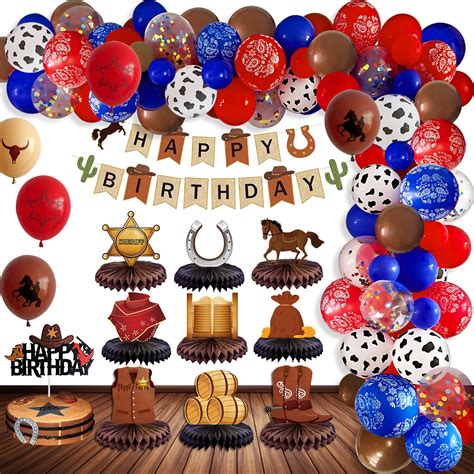 Buy 123pcs Cowboy Birthday Party Decoration Western Theme Birthday