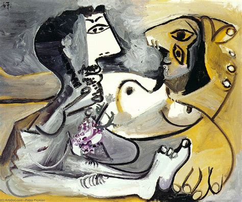 Reprodu Es De Belas Artes Homem Nu E Mulher Por Pablo Picasso