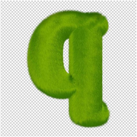 Les Lettres Sont Faites D Herbe Verte Lettre 3d Q PSD Premium