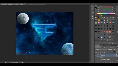 Faze Clan Speed Art Faze On Space Youtube