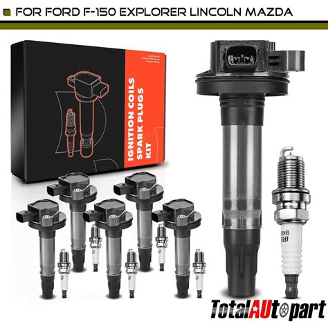 6x Ignition Coil IRIDIUM Spark Plug Kit For Ford F 150 Mustang