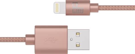 BeHello Charge And Sync Cable Lightning 1m Braided Rose Gold Bol