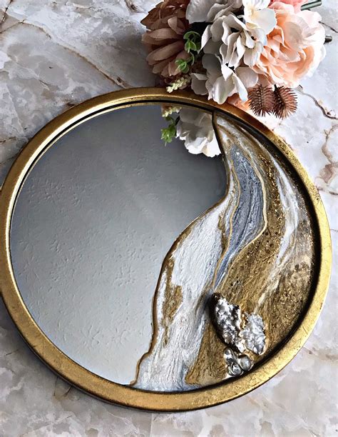 Geode Art Mirror Etsy In 2021 Geode Art Resin Art Painting Diy