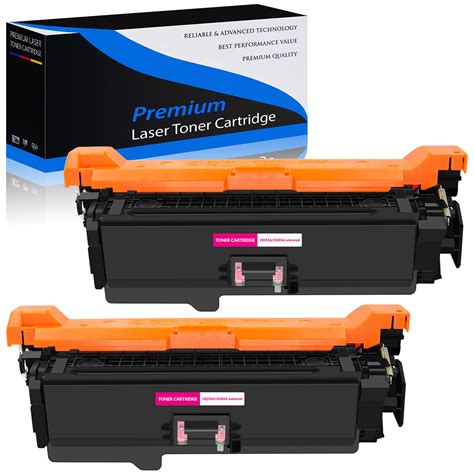 2 Pack Magenta Ce253a 504a Toner Cartridge For Hp Color Laserjet Cp3525