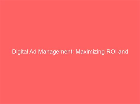 Digital Ad Management Maximizing Roi And Targeting Accuracy Froggy Ads