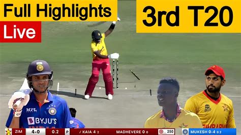 India Vs Zimbabwe Rd T Match Full Highlights Ind Vs Zim Rd T