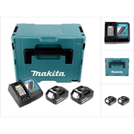 Makita Power Source Kit Li 18V Mit 2x BL1860B Akku 6 0Ah DC18RC