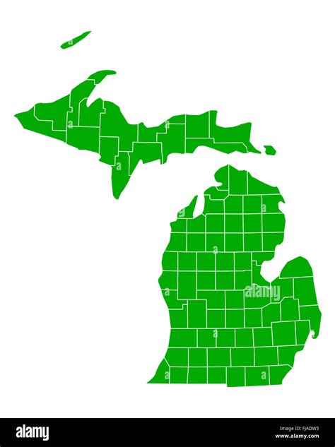 Map of Michigan Stock Photo - Alamy