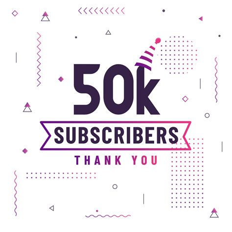 Thank you 50K subscribers, 50000 subscribers celebration modern