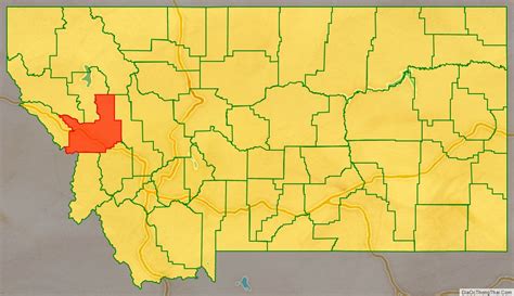 Map of Missoula County, Montana - Thong Thai Real