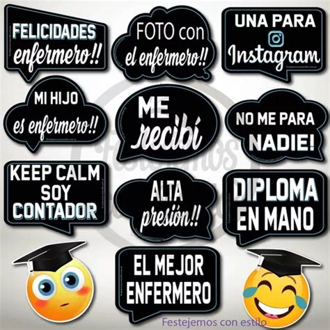 Photo Props Imprimible Fotos Egresado Graduaci N Enfermero En Venta En