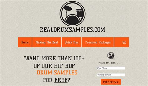 Free Hip Hop Drum Samples by Real Drum Samples (100 WAV's) | Hip hop ...