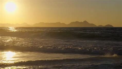 Slow Motion Of Sunrise Over Ocean With W Stock Video Pond