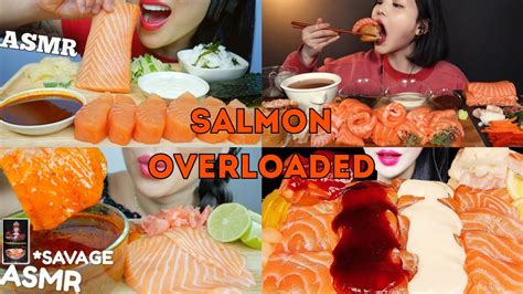 Salmon Best Salmon Eating Mukbang Asmr Compilation Asmr Eatingshow