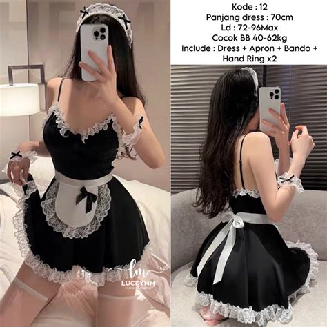 Jual Lingerie Sexy Cosplay Maid Uniform Sexy Lingerie Cosplay Pelayan