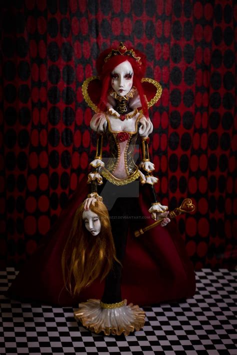 Queen Of Hearts Off With Their Heads Ooak Doll By Cliodnafae27 On