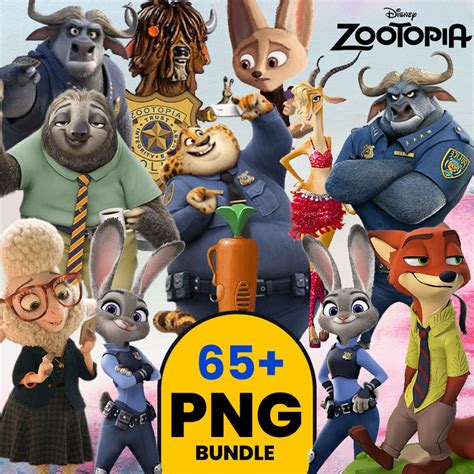 zootopia clipart digital   png transparent etsy