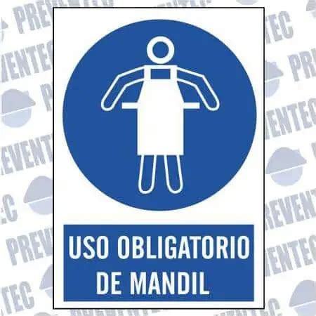 Señal uso obligatorio de mandil Señales de seguridad