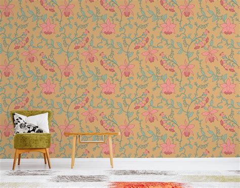 Vintage Floral Wallpaper Peel and Stick Wallpaper Retro - Etsy