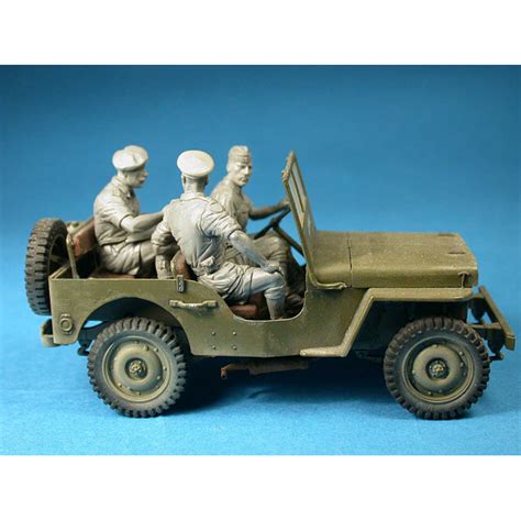 Figurines équipage De Jeep Britannique Miniart 35051 1 35