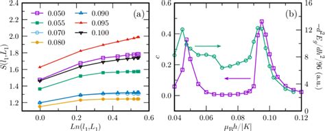 FIG S8 A The Entanglement Entropy EE As A Function Of The