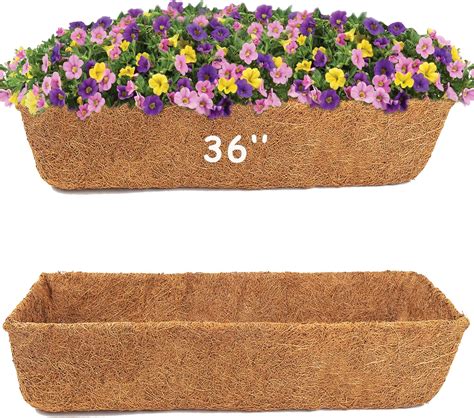 4pcs Trough Coconut Liners For Planters 24303648 Inch Coco Coir Fiber