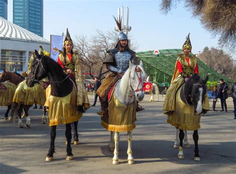 Almaty - Local People on the Horses Editorial Stock Photo - Image of ...