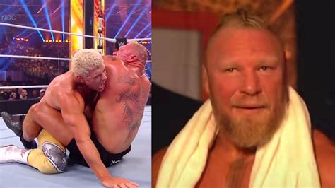 WATCH Brock Lesnar Breaks Silence Backstage After Destroying Cody