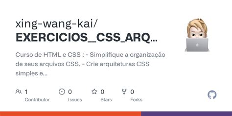 GitHub Xing Wang Kai EXERCICIOS CSS ARQUITETURA Alura Curso De HTML