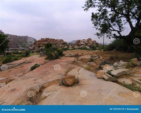 The Ruins of Hampi / World Heritage Site Stock Image - Image of palaces ...