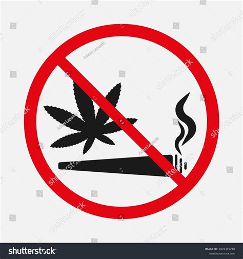 No Weed Sign Marijuana Ban Vector Stock Vector (Royalty Free ...