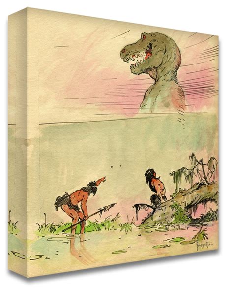 Frank Frazetta Two Cavemen And A Dinosaur Print Frazetta Girls