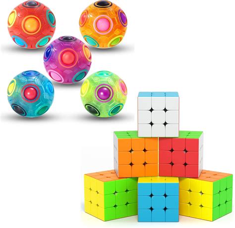 Amazon Vdealen Pack Magic Rainbow Puzzle Ball And Pack X X