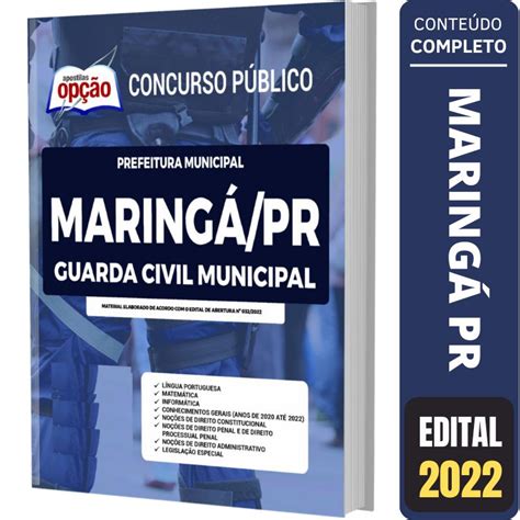 Apostila Concurso Maringá PR Guarda Civil Municipal Solução Cursos