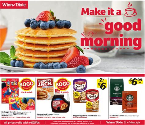 Winn Dixie Breakfast Ad Nov 18 Nov 29 2022