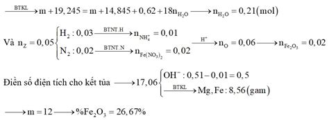 Hòa tan hoàn toàn m gam hỗn hợp X chứa Fe Mg Fe2O3 và Fe NO3 2 trong