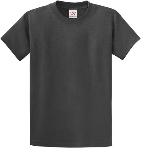 Star And Stripes Plain Dark Grey T Shirt 100 Rich Soft Organic Cotton Dark Grey Plain T Shirt