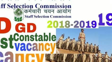 Ssc Gd Notifications Constable Vacancies Notifications Youtube