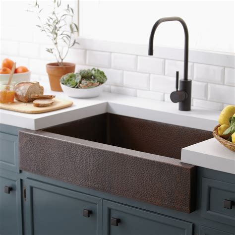 Native Trails Paragon 33" Copper Farmhouse Sink, Antique Copper, CPK29 ...