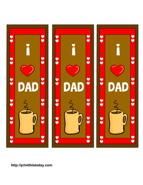 Free Printable Father’s Day Bookmarks