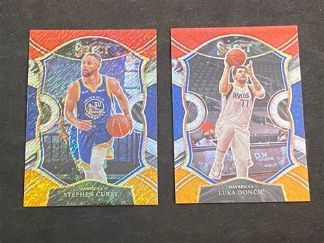 Lot Mint Select Red White Orange Shimmer Prizm Stephen