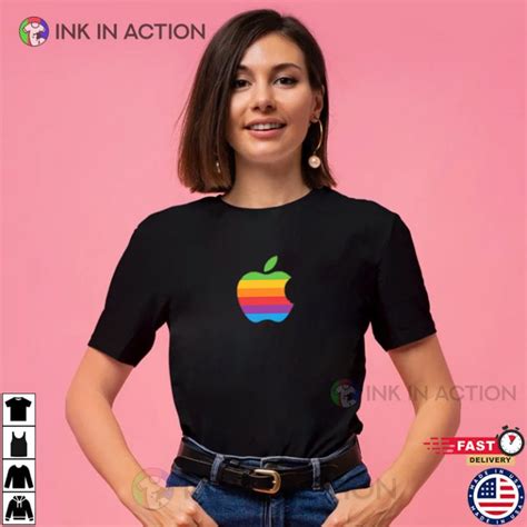 Apple Logo T-shirt - Ink In Action