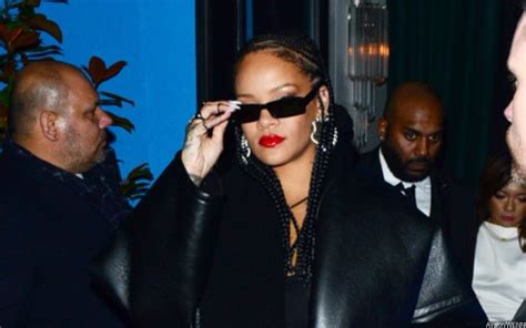 Rihanna Goes Dinner Braless Under Sheer Lingerie