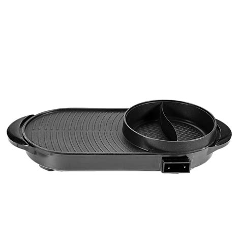 V az ben Hot Pot BBQ elektromos Hotpot Sütő Füstmentes Barbecue Pan Grill Machine Dugó