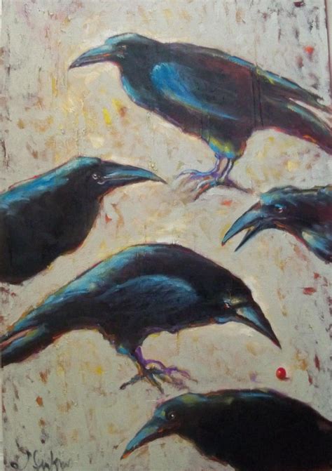 hand painted crows | Susan Jenkins Morning Paintings: 1/9/11 - 1/16/11 ...