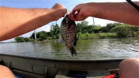 Crappie Fishing Cork And Jig Spawning Crappie Tiny Boat 2 Big Men