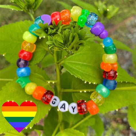 Lgbt Gay Pride Flag Kandi Bracelet 🏳️‍🌈 About 7 Depop