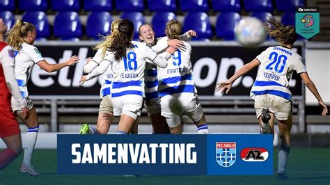 Samenvatting PEC Zwolle Vrouwen AZ Vrouwen Vrouwen Eredivisie YouTube