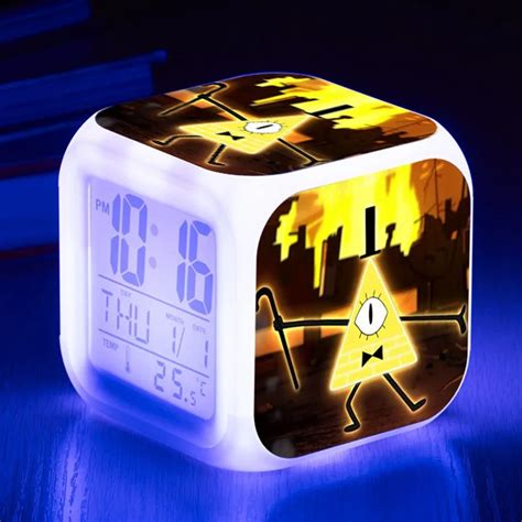 Gravity Falls Reveil Projection Heure Led Alarm Clock Touch Backlight